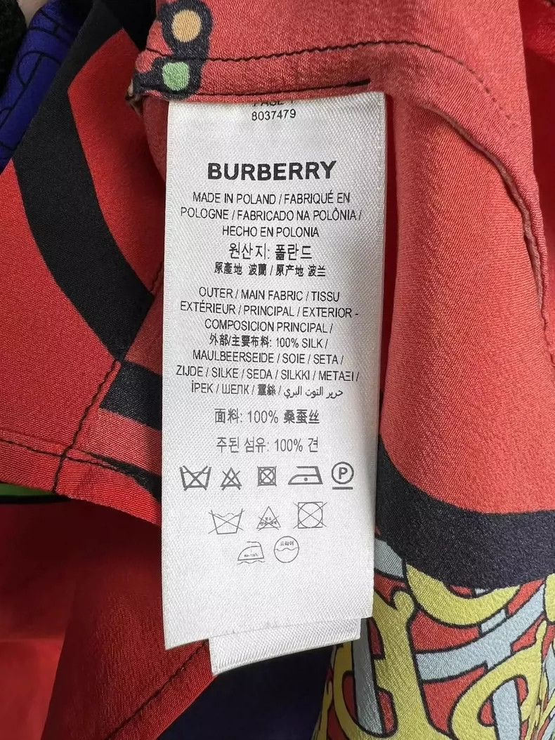 Burberry Burberry Logo Silk Shirt with Horses-yf Size US S / EU 44-46 / 1 - 5 Thumbnail