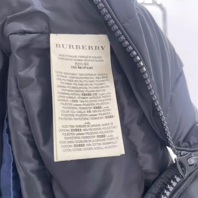 Burberry Burberry Navy Plaid Down Hooded Jacket-yf Size US M / EU 48-50 / 2 - 5 Thumbnail