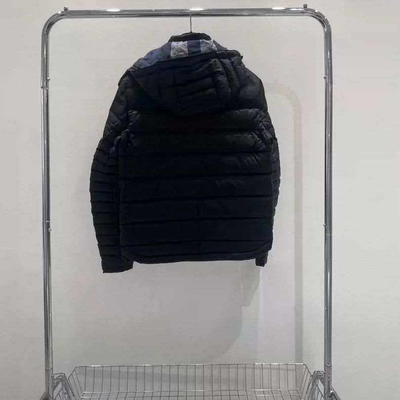Burberry Burberry Navy Plaid Down Hooded Jacket-yf Size US M / EU 48-50 / 2 - 2 Thumbnail