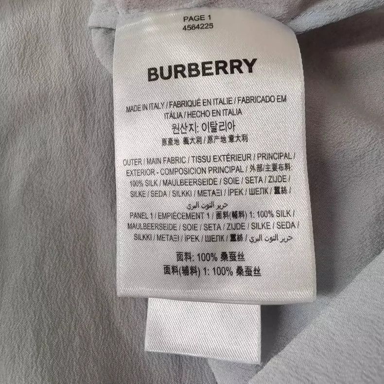Burberry Burberry Blue Color Block Print Silk Shirt-yf Size US M / EU 48-50 / 2 - 6 Thumbnail