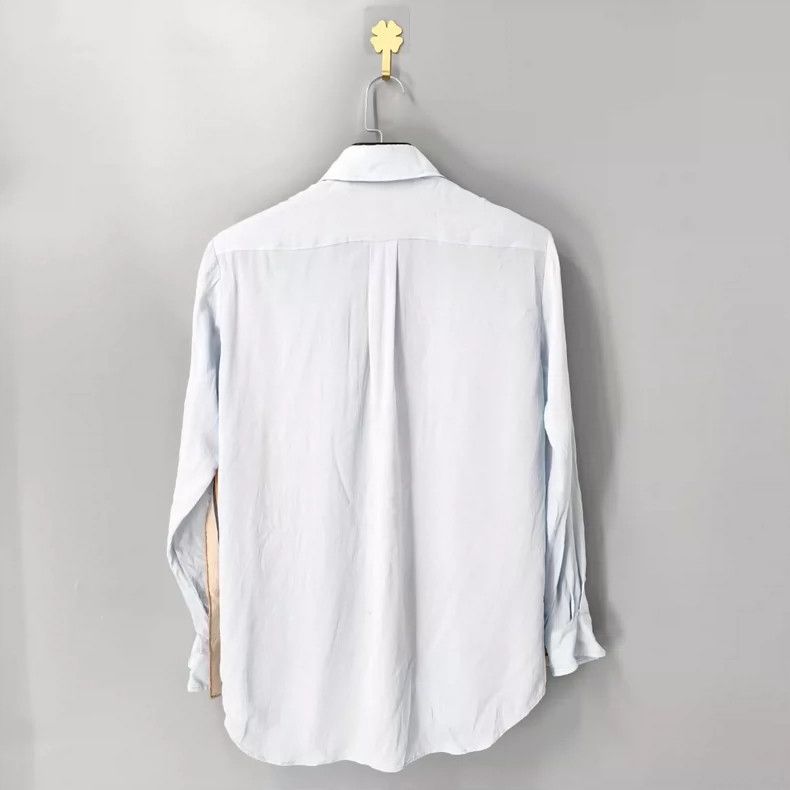 Burberry Burberry Blue Color Block Print Silk Shirt-yf Size US M / EU 48-50 / 2 - 2 Thumbnail