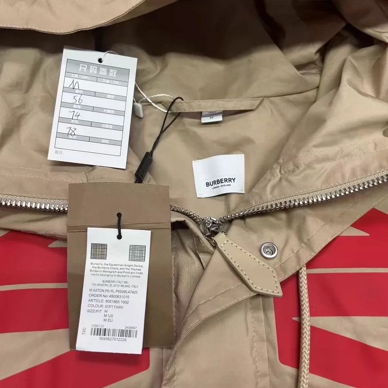 Burberry Burberry Khaki Graffiti Windbreaker Coat-yf Size US M / EU 48-50 / 2 - 5 Thumbnail