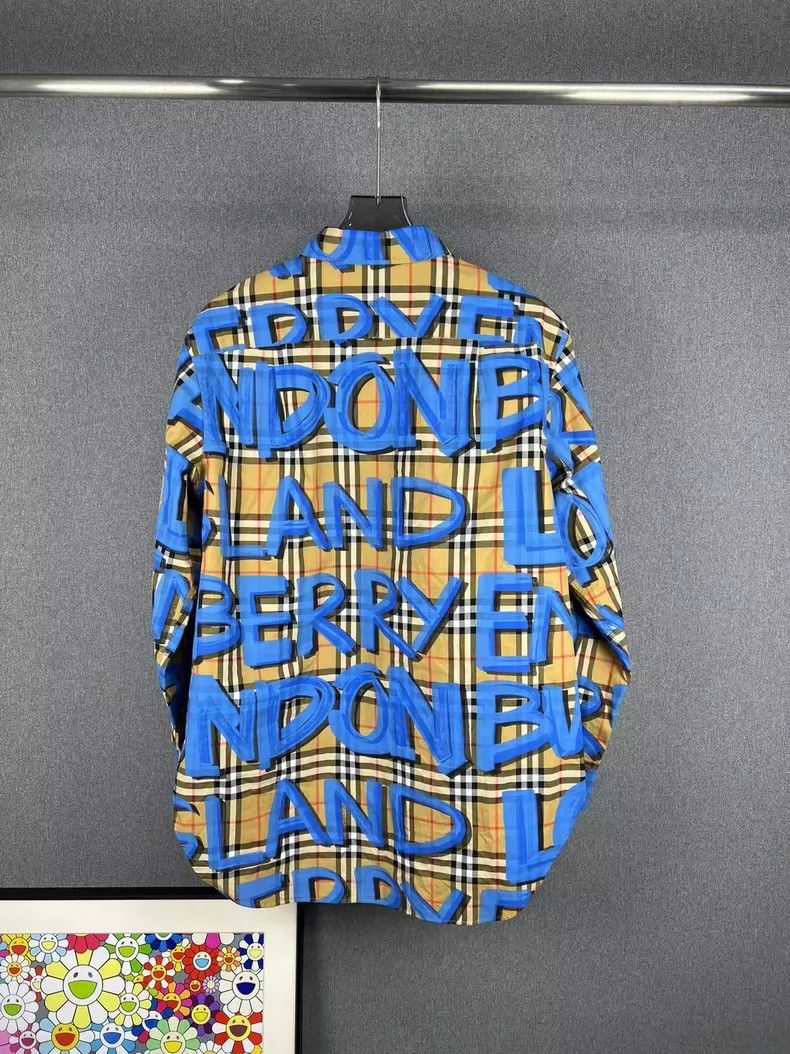 Burberry Burberry Graffiti Check Shirt with Tags-yf | Grailed