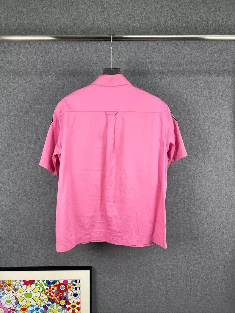 Burberry Burberry Pink Short Sleeve Shirt with Badges-yf Size US M / EU 48-50 / 2 - 2 Thumbnail
