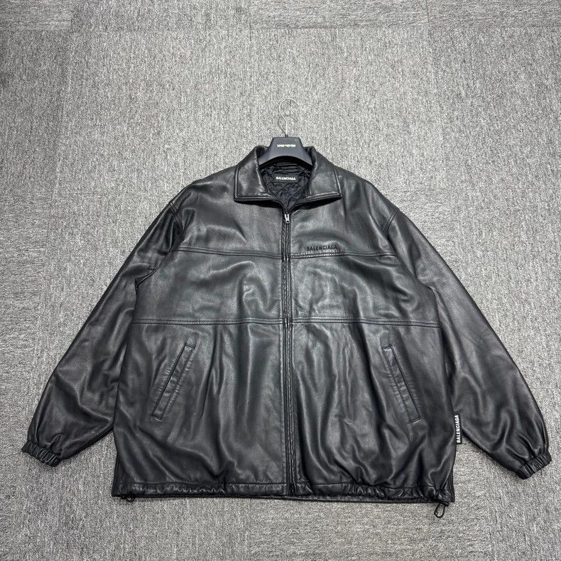 Balenciaga Balenciaga Black Leather Padded Jacket-yf Size US L / EU 52-54 / 3 - 2 Thumbnail