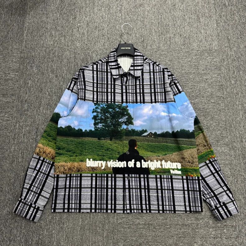 Louis Vuitton Louis Vuitton Landscape Checkered Shirt-yf Size US M / EU 48-50 / 2 - 2 Thumbnail