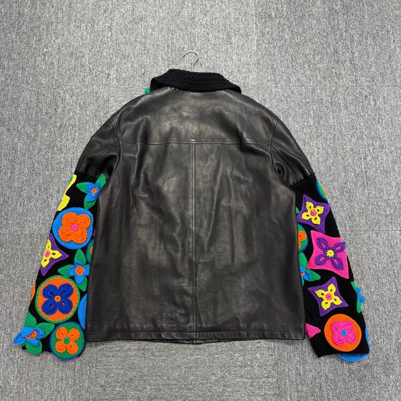 Louis Vuitton Louis Vuitton Floral Embroidered Leather Jacket-yf