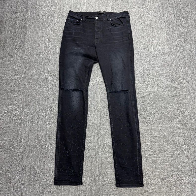 Amiri Amiri Black Distressed Denim Pants-yf Size US 34 / EU 50 - 3 Thumbnail