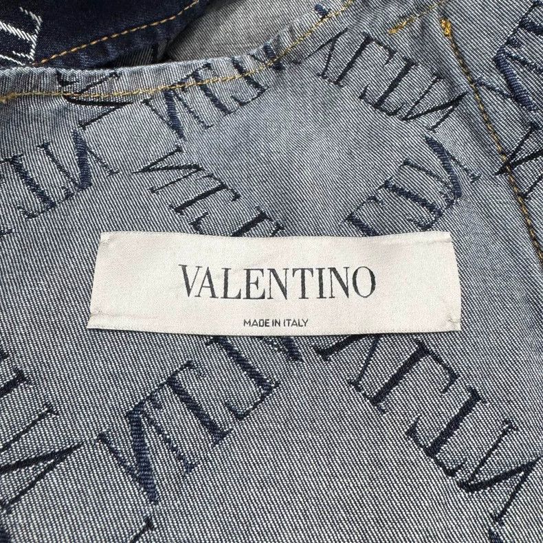 Valentino Valentino Embroidered Denim Coat with Logo-yf Size US XXL / EU 58 / 5 - 3 Thumbnail