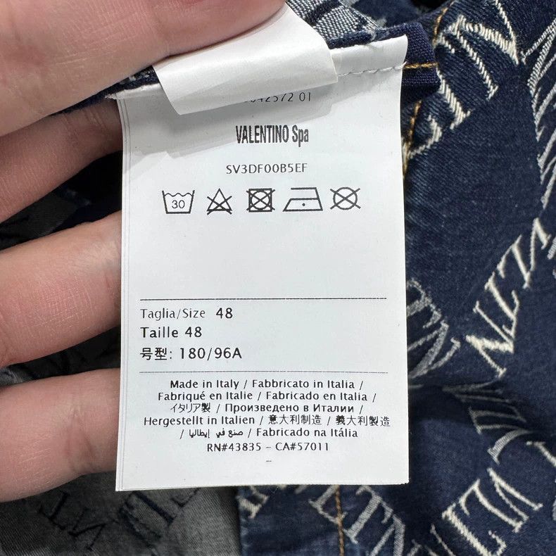 Valentino Valentino Embroidered Denim Coat with Logo-yf Size US XXL / EU 58 / 5 - 5 Thumbnail