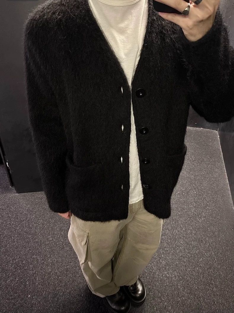 Our Legacy Our Legacy Mohair Cardigan in Black Gray-yf Size US L / EU 52-54 / 3 - 8 Thumbnail