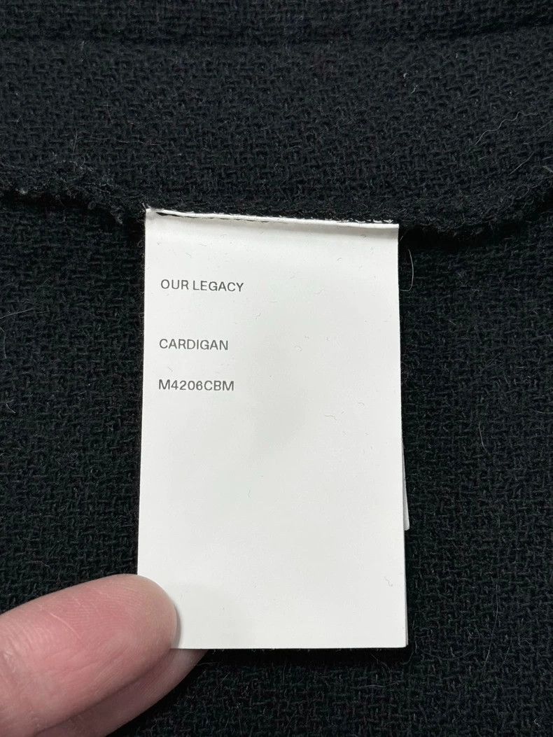 Our Legacy Our Legacy Mohair Cardigan in Black Gray-yf Size US L / EU 52-54 / 3 - 6 Thumbnail
