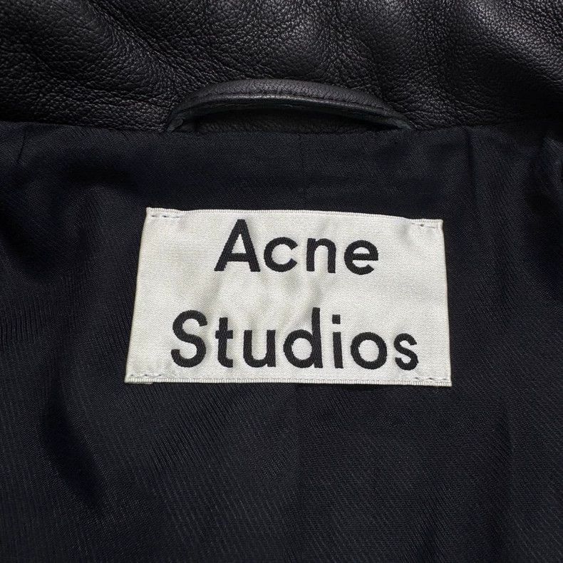Acne Studios Acne Studios Black Leather Biker Jacket-yf Size US S / EU 44-46 / 1 - 3 Thumbnail
