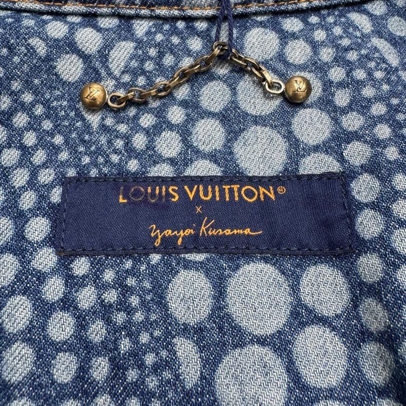 Louis Vuitton Louis Vuitton Polka Dot Denim Jacket-yf Size US L / EU 52-54 / 3 - 3 Thumbnail