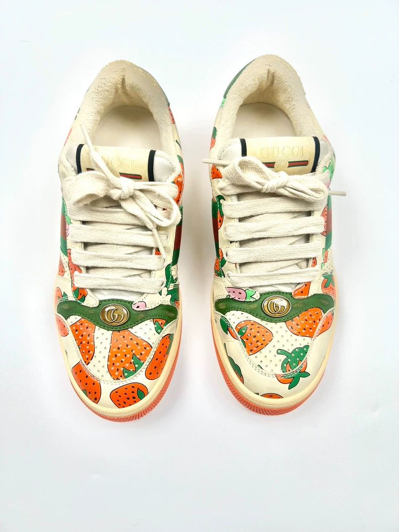 Gucci Gucci Strawberry Sneakers Size 36.5-yf Size US 6.5 / EU 39-40 - 3 Thumbnail