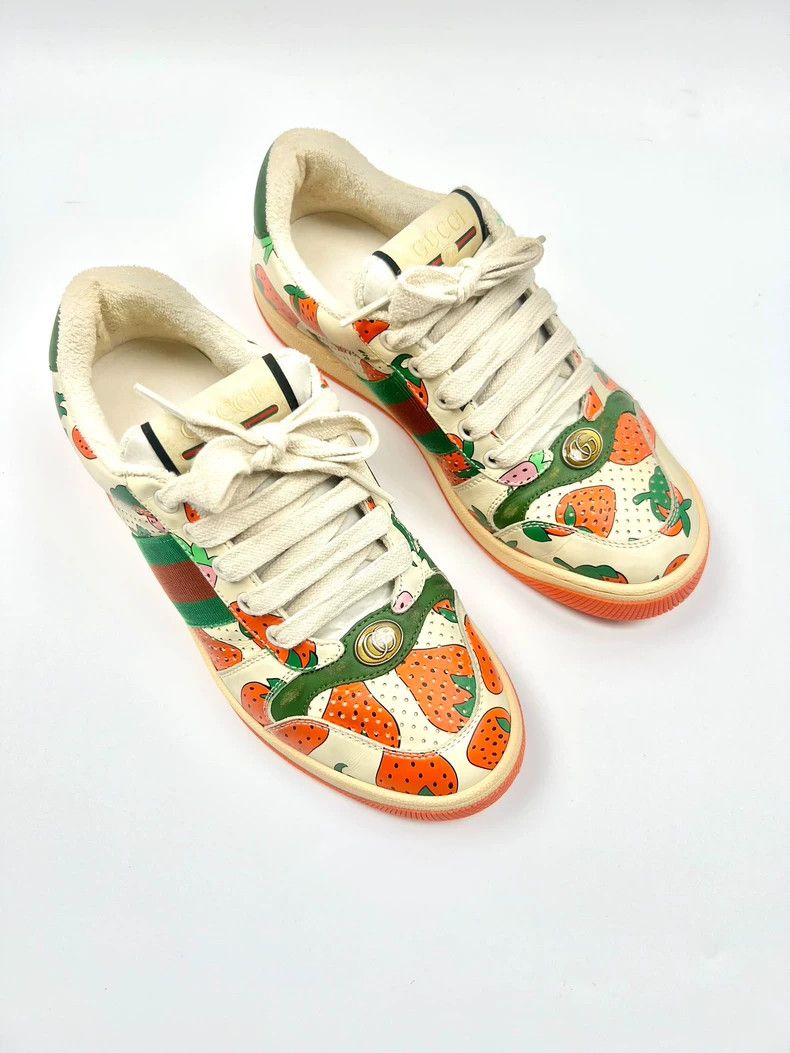 Gucci Gucci Strawberry Sneakers Size 36.5-yf Size US 6.5 / EU 39-40 - 2 Thumbnail