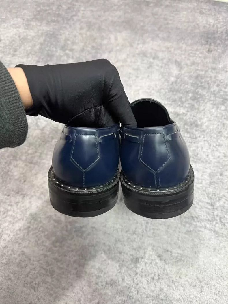 Louis Vuitton Blue Leather Shoes with Tassels-yf Size US 6.5 / EU 39-40 - 4 Thumbnail