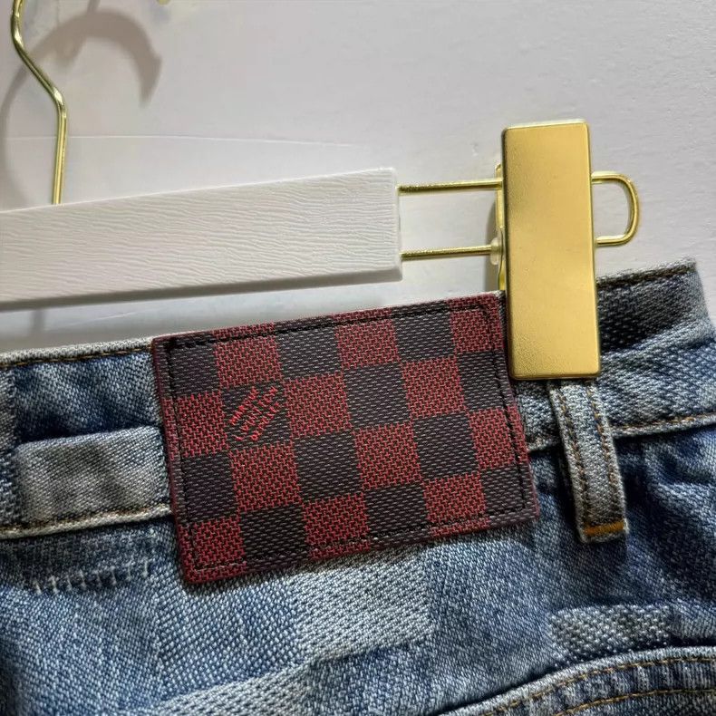 Louis Vuitton Louis Vuitton Mosaic Logo Denim Pants-yf Size US 34 / EU 50 - 4 Thumbnail