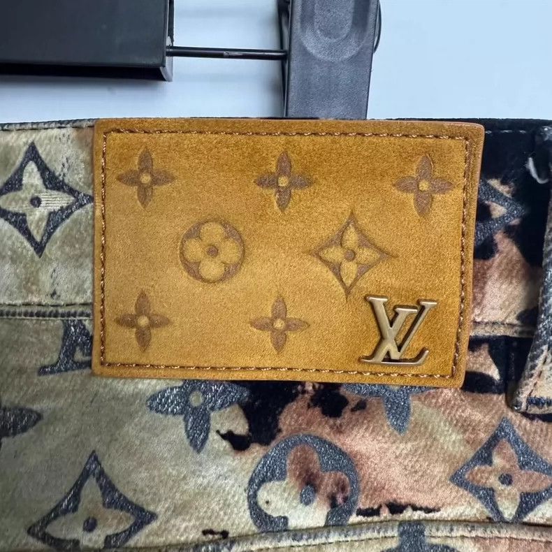 Louis Vuitton LV Louis Vuitton New Fire Cloud Pattern Jeans-yf Size US 32 / EU 48 - 4 Thumbnail