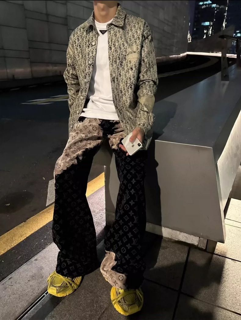 Louis Vuitton LV Louis Vuitton New Fire Cloud Pattern Jeans-yf Size US 32 / EU 48 - 7 Thumbnail
