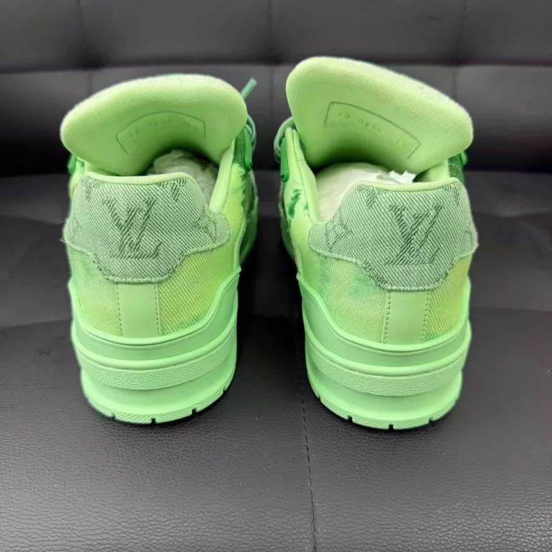 Louis Vuitton Louis Vuitton Green Dyed Low Top Trainers-yf Size US 7.5 / EU 40-41 - 3 Thumbnail