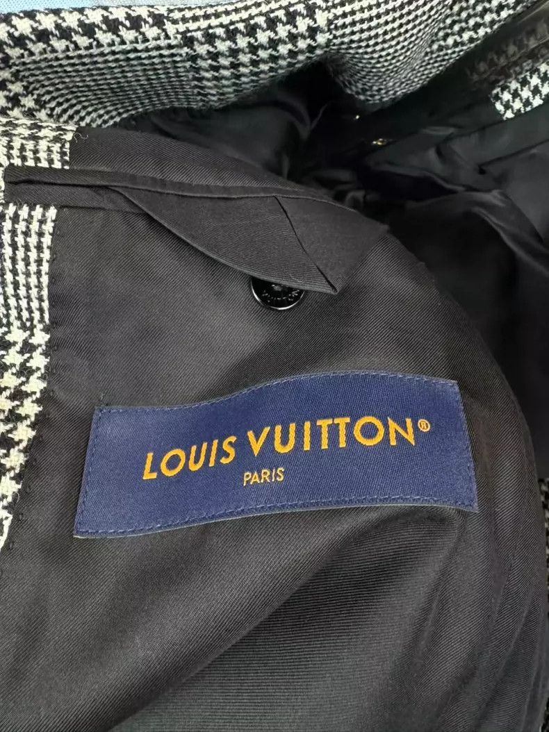 Louis Vuitton Louis Vuitton Black White Houndstooth Blazer-yf Size US L / EU 52-54 / 3 - 3 Thumbnail