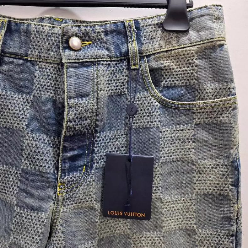 Louis Vuitton Louis Vuitton Checker Print Denim Flare Pants-yf Size US 33 - 2 Thumbnail