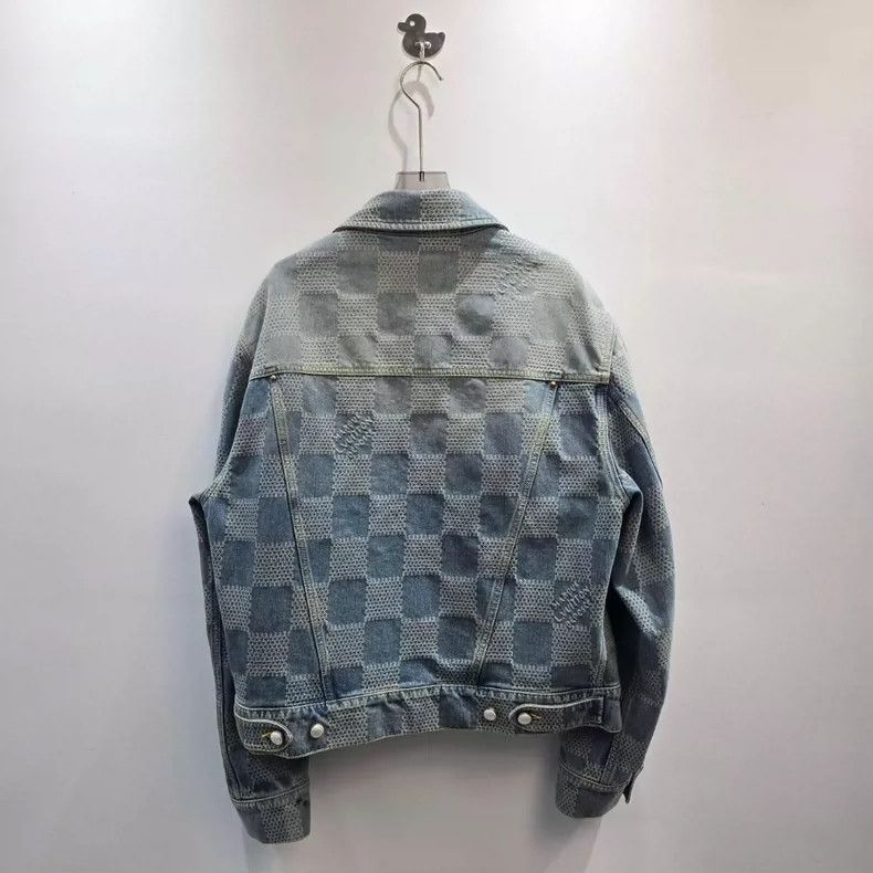 Louis Vuitton Louis Vuitton 3D Check Logo Denim Jacket-yf Size US L / EU 52-54 / 3 - 3 Thumbnail