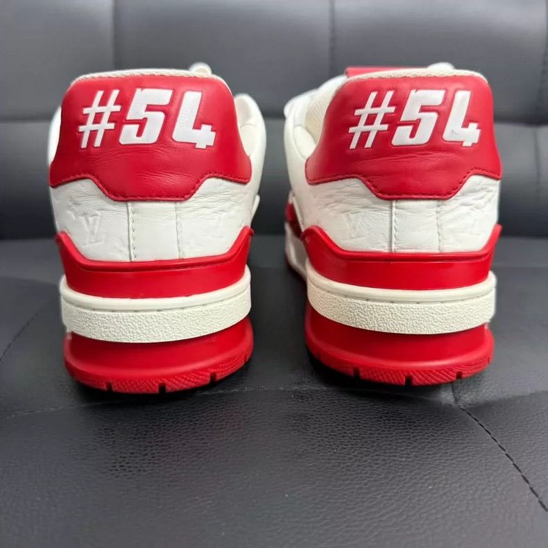 Louis Vuitton LV Louis Vuitton Low-top Red and White Sneakers-yf Size US 7 / EU 40 - 4 Thumbnail