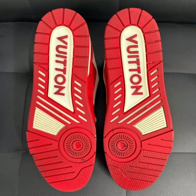 Louis Vuitton LV Louis Vuitton Low-top Red and White Sneakers-yf Size US 7 / EU 40 - 5 Thumbnail