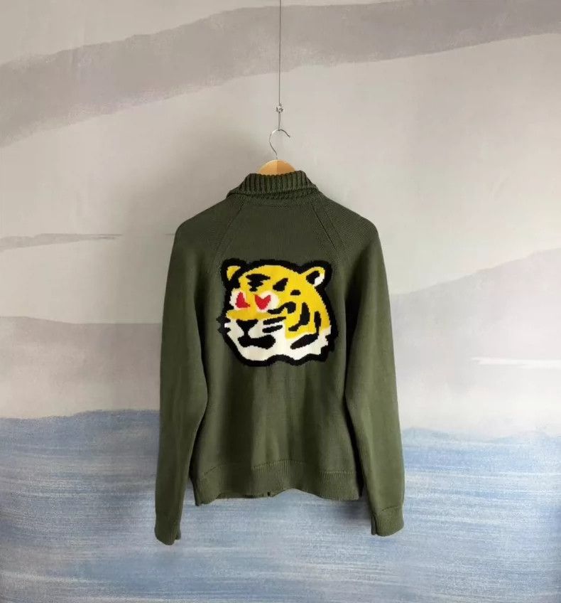 Louis Vuitton Louis Vuitton Nigo Olive Green Knit Cardigan-yf Size US M / EU 48-50 / 2 - 3 Thumbnail