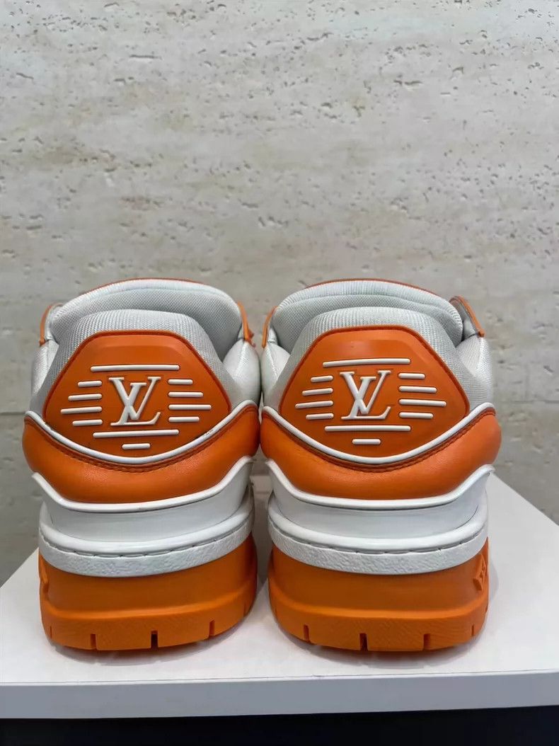 Louis Vuitton Louis Vuitton Orange and White Trainer Sneakers-yf Size US 7.5 / EU 40-41 - 3 Thumbnail