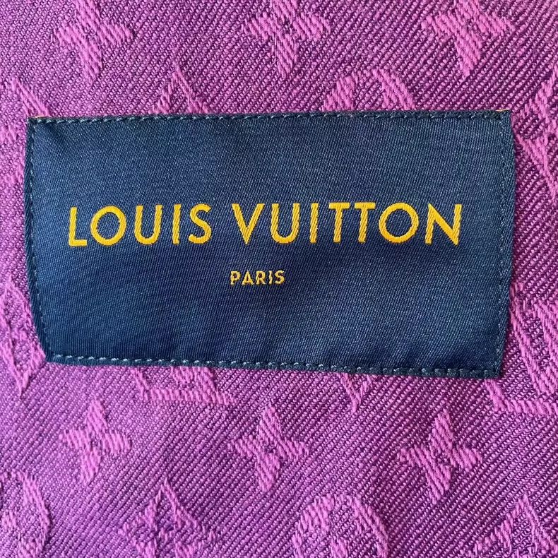 Louis Vuitton Louis Vuitton Purple Logo Denim Jacket-yf Size US L / EU 52-54 / 3 - 3 Thumbnail