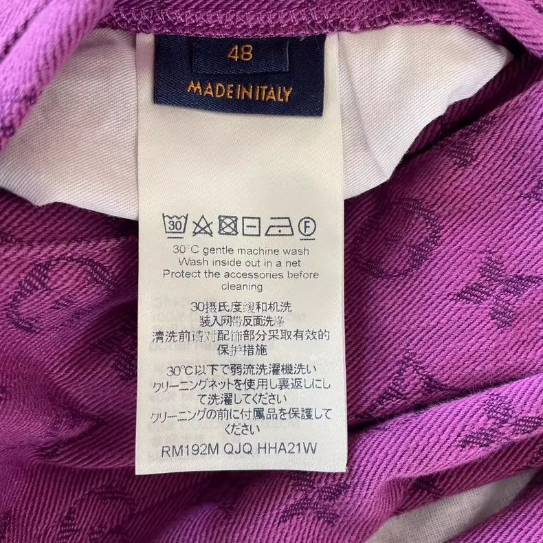Louis Vuitton Louis Vuitton Purple Logo Denim Jacket-yf Size US L / EU 52-54 / 3 - 4 Thumbnail