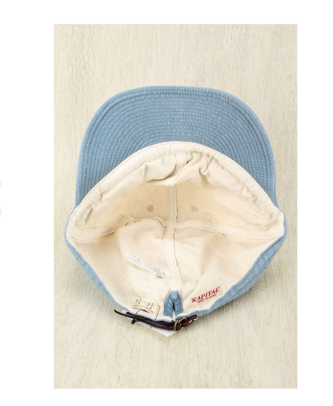 Kapital BORO BLUE DENIM IVORY CANVAS HAT Size ONE SIZE - 3 Thumbnail