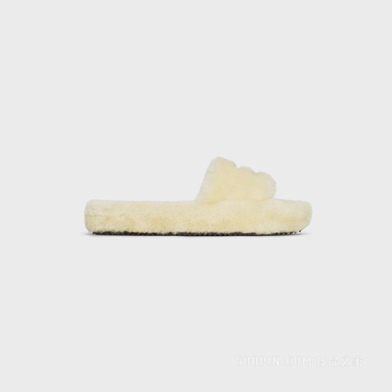 Celine CELINE FUR SLIDES in Shearling Size US 7 / IT 37 - 2 Thumbnail