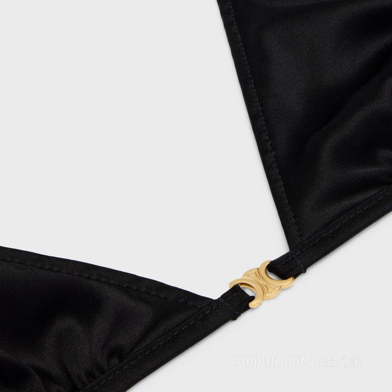 triomphe triangle bra in silk black