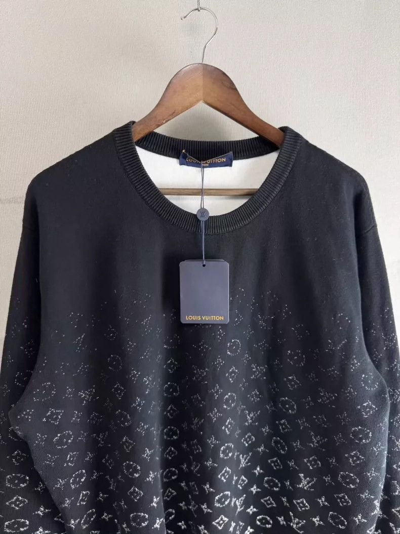 Louis Vuitton Louis Vuitton Black and White Knit Sweater-yf Size US XXL / EU 58 / 5 - 2 Thumbnail
