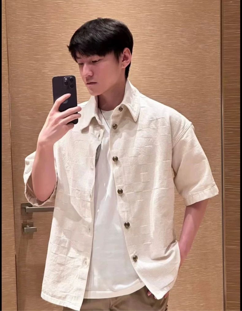 Louis Vuitton Louis Vuitton Short Sleeve Denim Shirt-yf Size US S / EU 44-46 / 1 - 6 Thumbnail