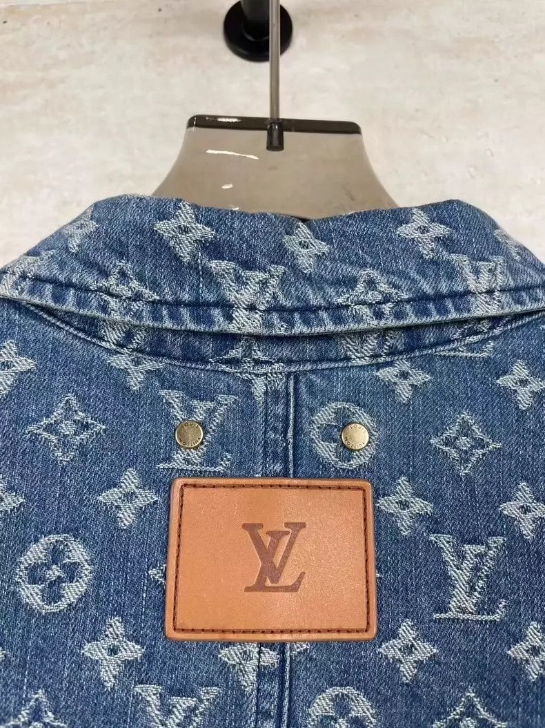 Louis Vuitton Louis Vuitton x Supreme Denim Jacket-yf Size US XXL / EU 58 / 5 - 5 Thumbnail