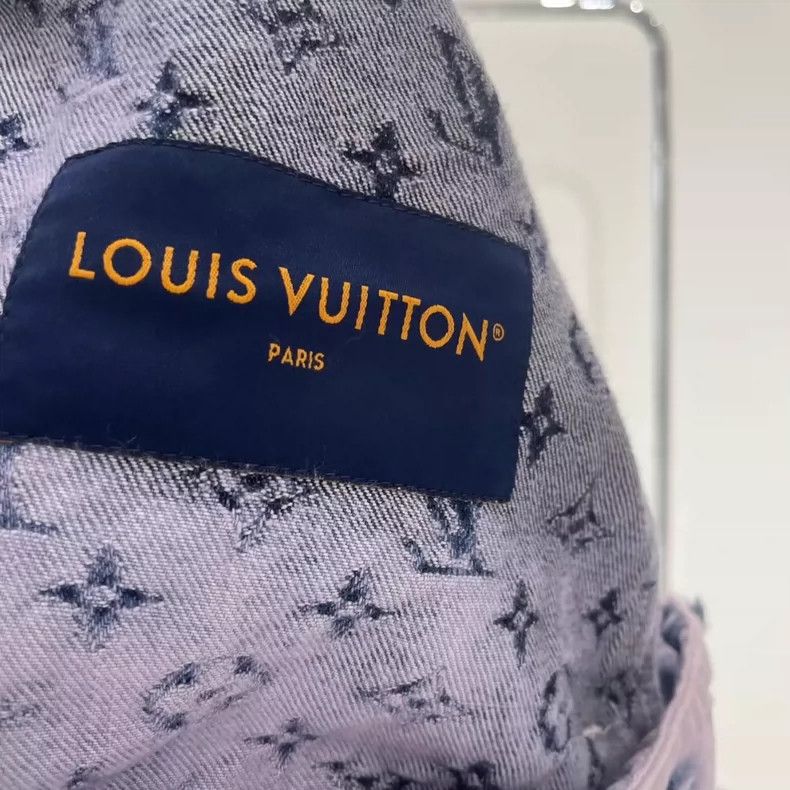 Louis Vuitton Louis Vuitton Purple Fringed Denim Jacket-yf Size US XXL / EU 58 / 5 - 4 Thumbnail