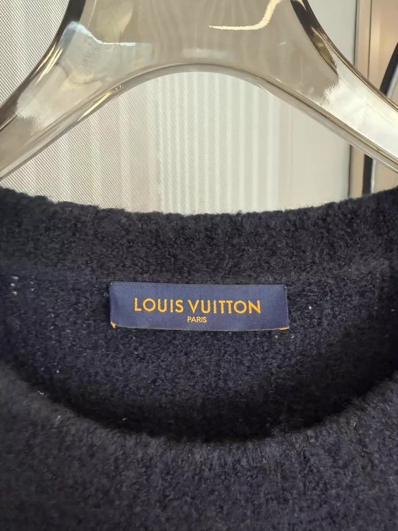 Louis Vuitton Louis Vuitton Navy Blue Teddy Sweater-yf Size US XXL / EU 58 / 5 - 3 Thumbnail