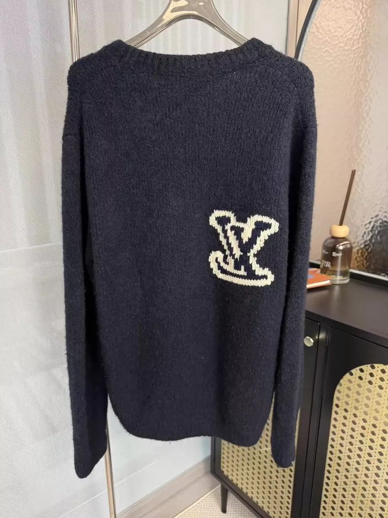 Louis Vuitton Louis Vuitton Navy Blue Teddy Sweater-yf Size US XXL / EU 58 / 5 - 2 Thumbnail