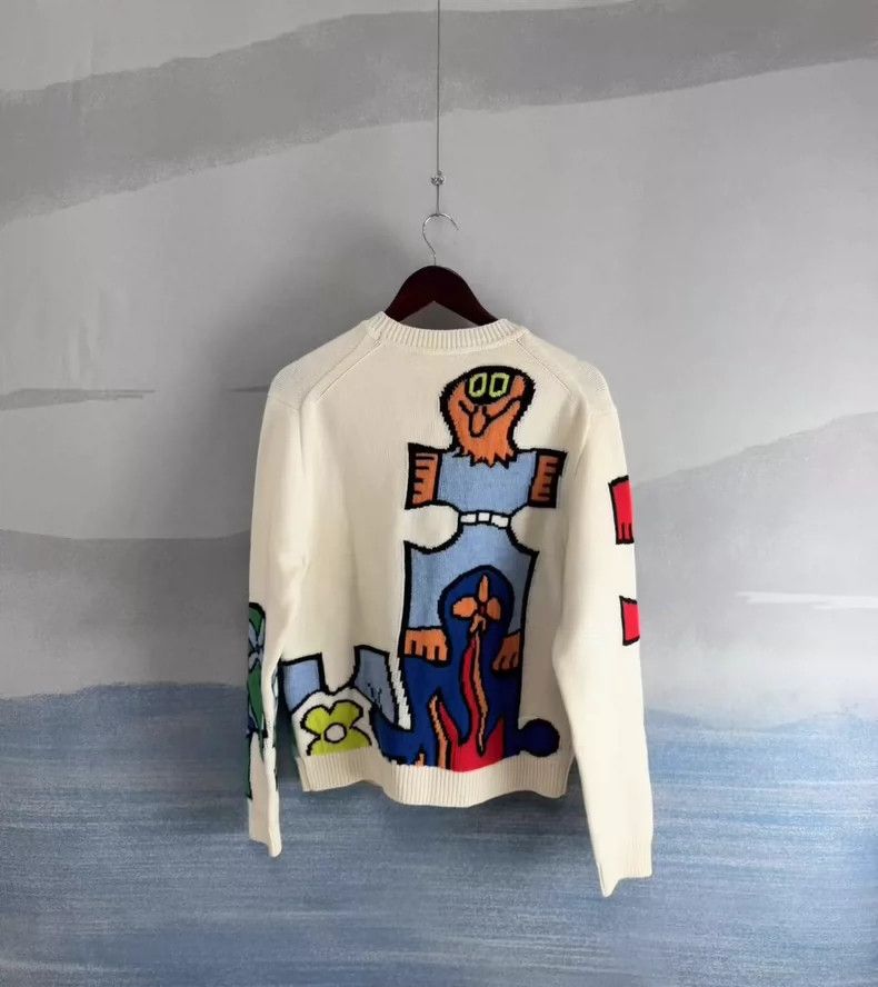 Louis Vuitton Louis Vuitton Cartoon Design Beige Sweater-yf Size US S / EU 44-46 / 1 - 3 Thumbnail