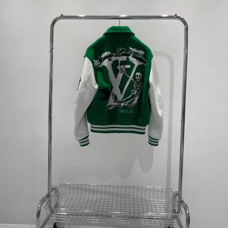 Louis Vuitton Louis Vuitton Green Embroidered Baseball Jacket-yf Size US L / EU 52-54 / 3 - 2 Thumbnail