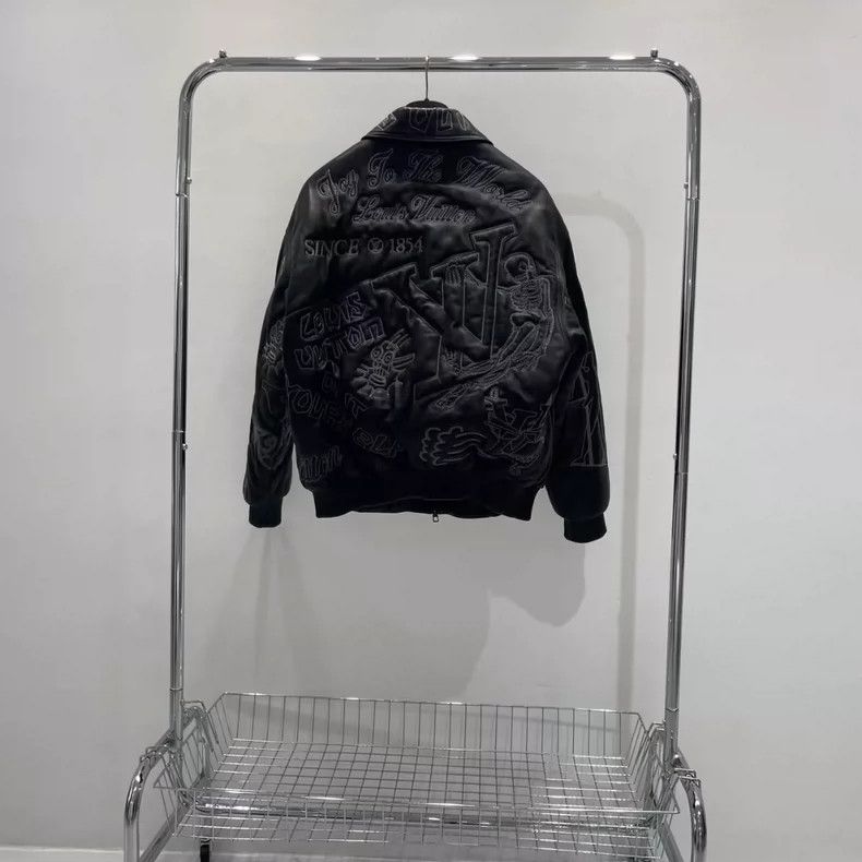 Louis Vuitton Louis Vuitton Black Embroidered Pilot Jacket-yf Size US L / EU 52-54 / 3 - 2 Thumbnail
