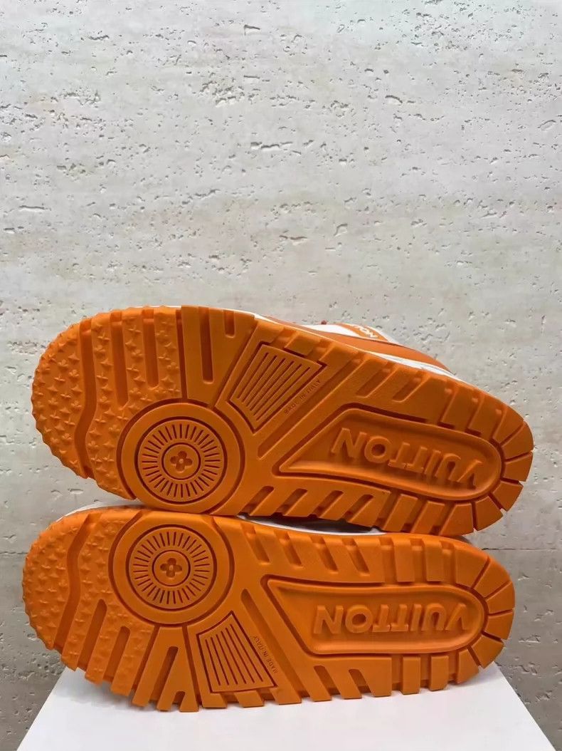 Louis Vuitton Louis Vuitton White Orange Trainer Sneakers Size 8-yf Size US 8 / EU 41 - 6 Thumbnail