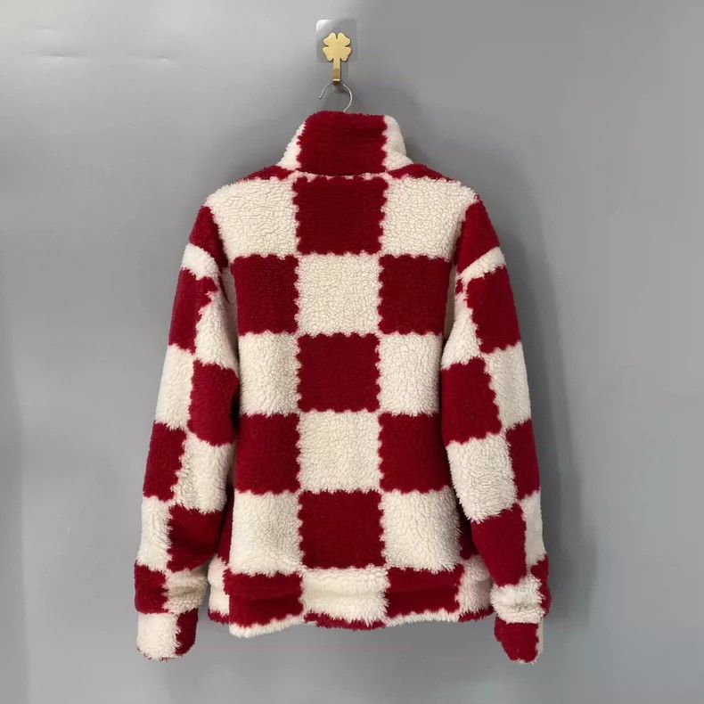 Louis Vuitton Louis Vuitton Red and White Teddy Jacket-yf Size US S / EU 44-46 / 1 - 2 Thumbnail