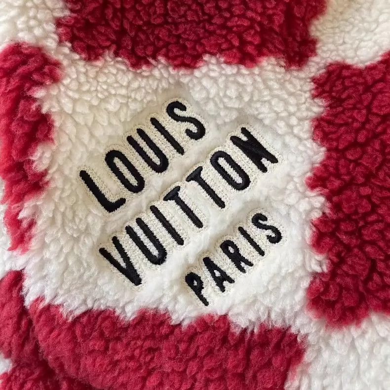Louis Vuitton Louis Vuitton Red and White Teddy Jacket-yf Size US S / EU 44-46 / 1 - 4 Thumbnail