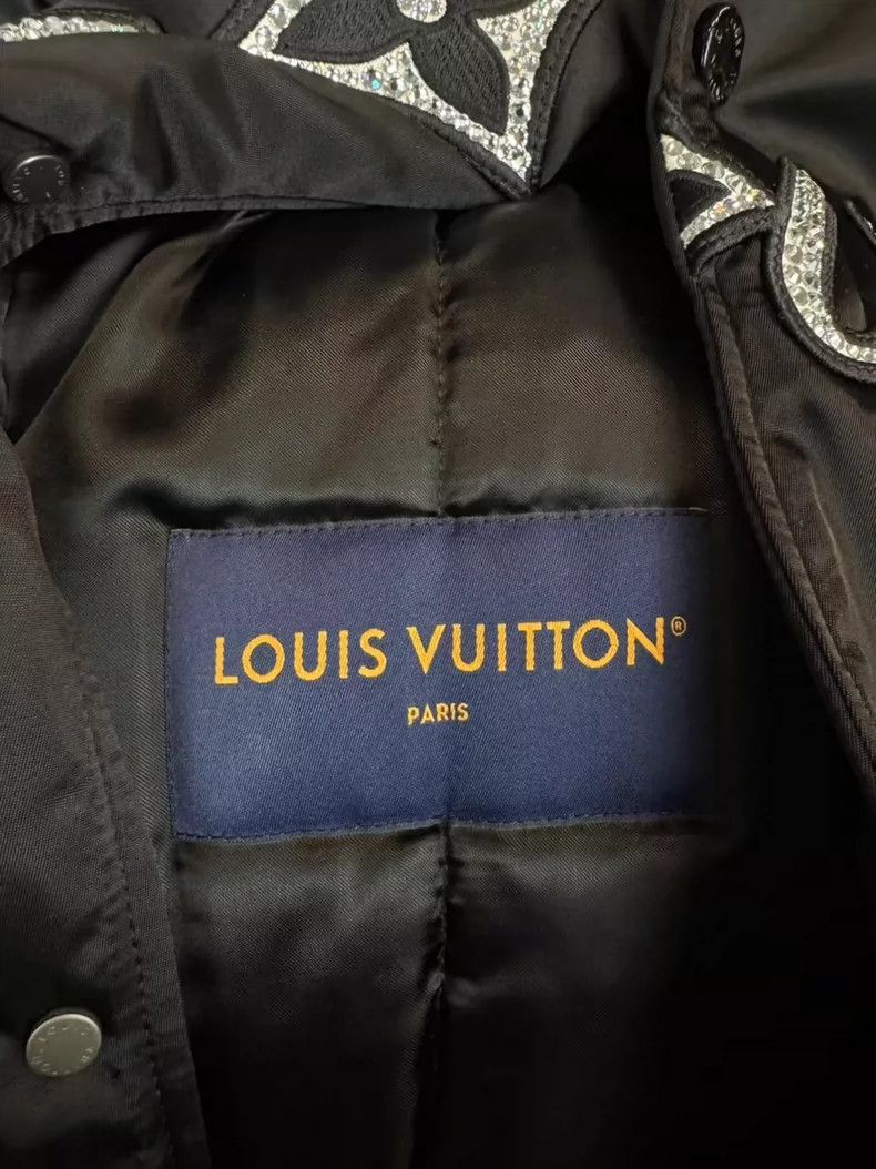 Louis Vuitton Louis Vuitton Black Rhinestone Baseball Jacket-yf Size US L / EU 52-54 / 3 - 5 Thumbnail